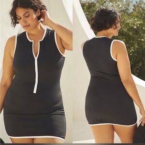 Good American Varsity Swim Dress (swim & cover up) - NWT- MSRP $116 -fits L-XXl